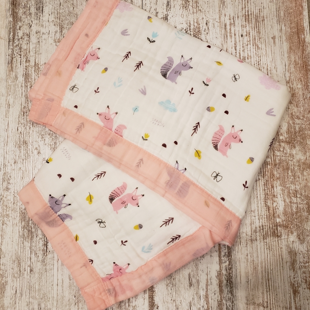 Baby Girl Muslin Blanket